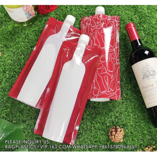 Foldable Wine Bags Travel Wine Bags Wine Pouch With Collapsible Funnel Wine Bottle Bag Flask For Travel,Party