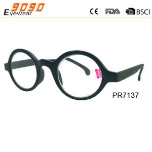 Wholesale Fashionable Circle frame Reading glasses, made of plastic , suitable for men and women from china suppliers