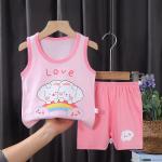 3M-9M Children's Summer Cotton Suit Girls' Shorts Clothes Boys' Sleeveless