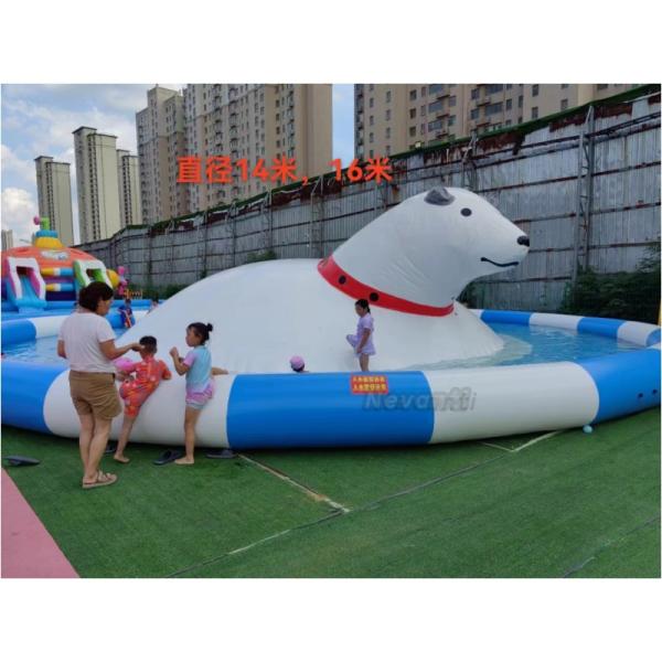 Giant Land Inflatable Pool Water Slide for Kids and Adults 5-6km/h Roaming Speed