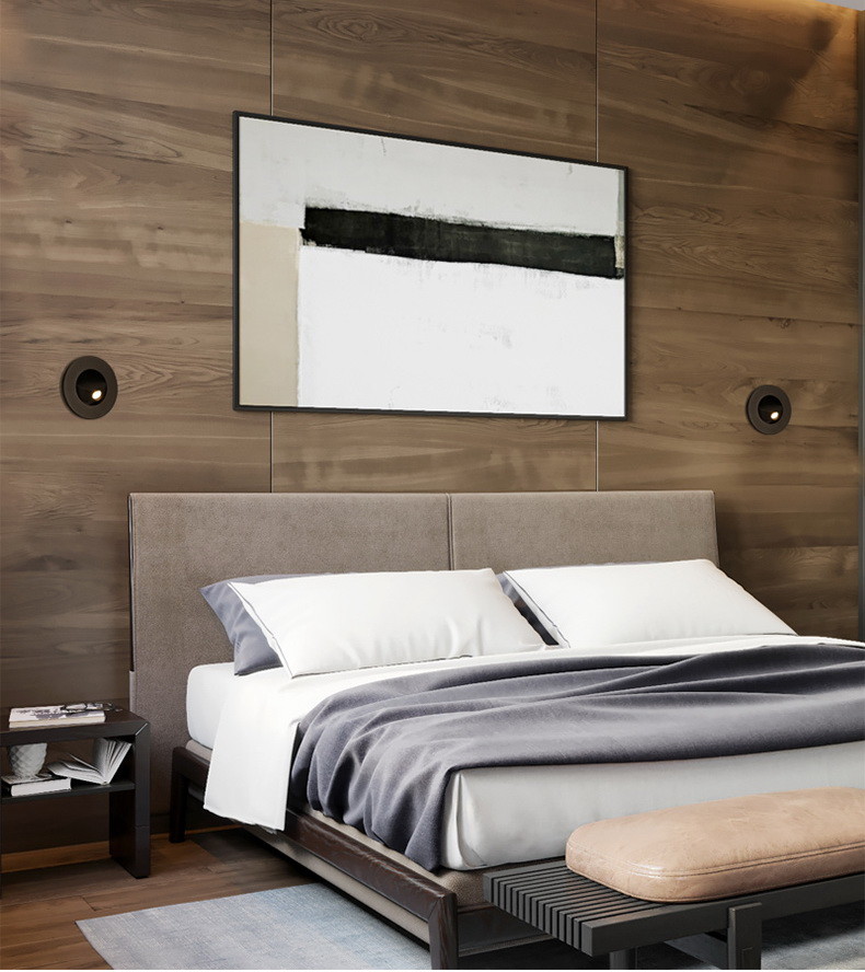 Square modern 350degree flexibility gold reading light 3W headboard wall lamp led bedside lamps for luxurious