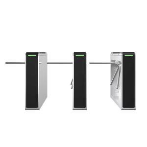 Wholesale 304 Stainless Steel Tripod Turnstile Gate with Black Paint Base and 24V Brushless Motor from china suppliers