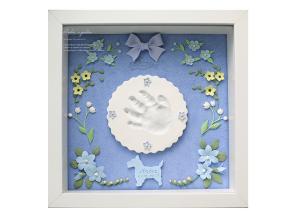 Wholesale Handmade Newborn Childrens Memory Box , Custom Hand And Footprint Photo Frame from china suppliers