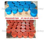 Swan neck breathable head, flanged cast iron goose neck type ventilation head