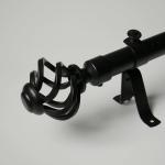 24 Inch Single Track Ceiling Mount Cast Iron Pipe Curtain Rod