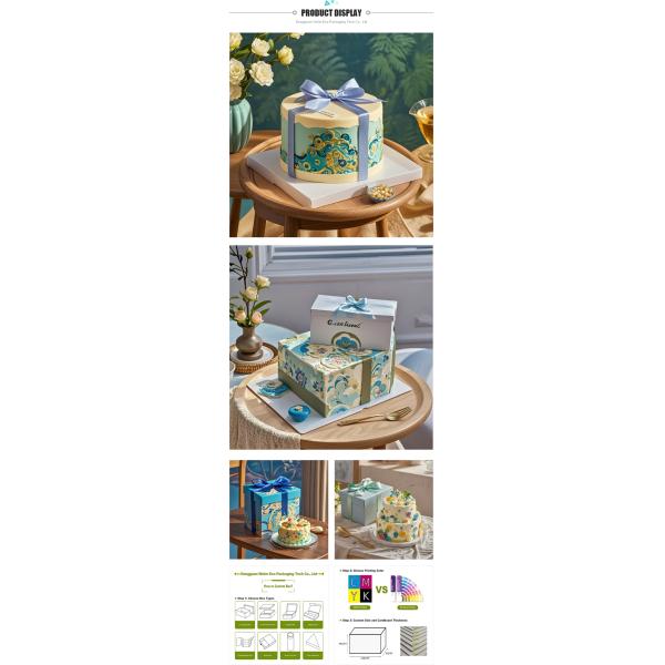 Luxury Customized Logo Baking Cake Food Grade Packaging Box Cake Preparation Cake Gift Box