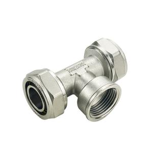 Wholesale Certificated ISO17484-1 Pex Tee Forged Crimp Fittings Brass HPb 58-3A for Plumbing from china suppliers