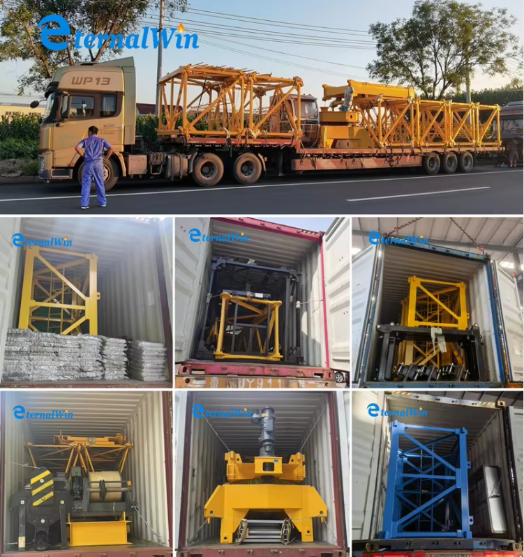 Brazil Mini Crane 1 Ton Capacity Internal Climb Tower Crane with 40 m/min Hoisting and 0.5-1 t Hoisting