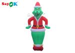 Green Hair Clown Inflatable Cartoon Characters For Advertising Double Sewing