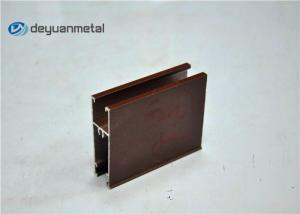 Wholesale Brown Color Temper T5 Wood Grain Aluminum Extrusion For Sliding Windows from china suppliers