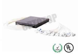 Wholesale 1 X 32 PLC Optical Splitter 0.9mm , White Fiber Optic Splitters LC UPC from china suppliers