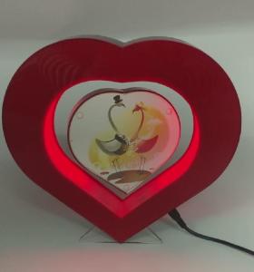Wholesale led light red magnetic levitation photo frame display stand ,floating picture frame display racks from china suppliers