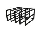 Outdoor 2 Cylinder O2 Tank Rack Metal Fab Products Black