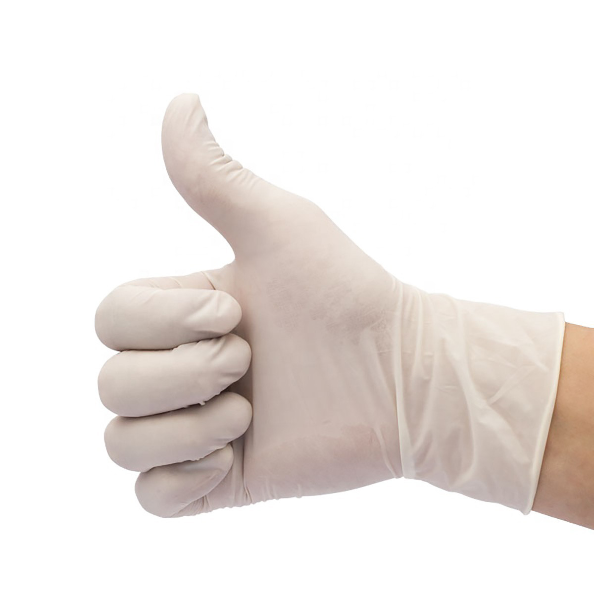 Milky White 240mm Length Disposable Medical Latex Gloves Environmental