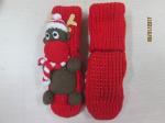 Wholesale Home Girls Floor Slipper Sock Rubber Sole Shoe Socks--100% acrylic--