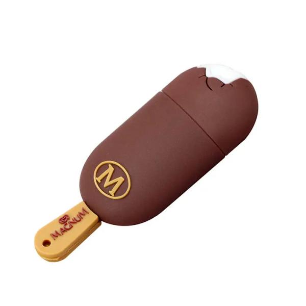 Gift Cartoon Customized USB Flash Drive Ice Cream Shape 16GB PVC Plastic Flash Memory Sticks