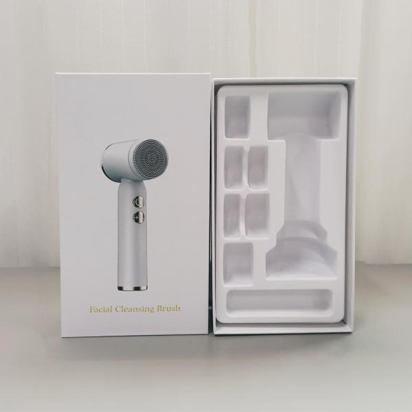 IPX6 6in1 Vibrating Face Brush 1000mAh Rechargeable Face Brush Purple