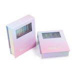 Magnetic clamshell gift box Cosmetic Nail Art box Custom printed holographic