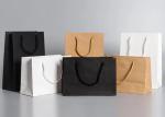 Luxury Custom Printed Your Own Logo White Brown Craft Shopping Paper Bag With