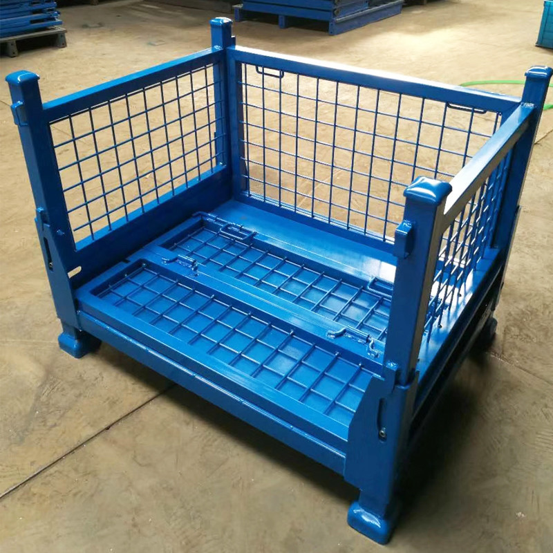 Customized Warehouse Storage Steel Pallet Box Storage Metal Pallet Bins