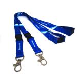 Colorful Flat Polyester nylon Waterproof Phone Lanyard strap With Hook Buckle