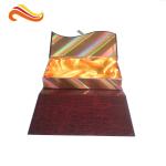 Crocodile Embossed Leather Square Luxury Gift Boxes With Golden Satin Covering