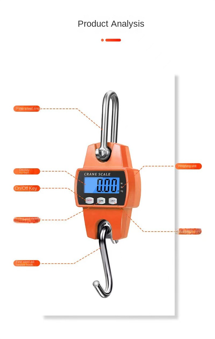 Veidt Weighing OCS-L Crane Scale Portable Hanging Scale Digital Hanging Weight Hook Scale