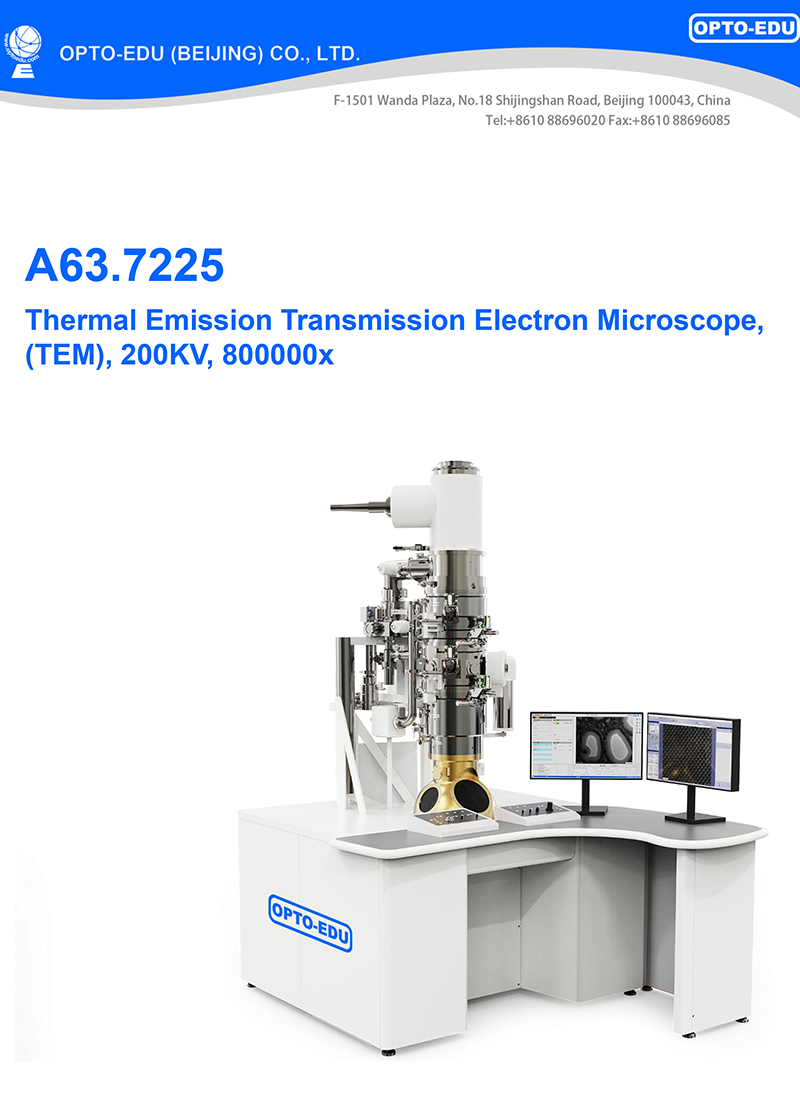 OPTO-EDU A63.7225 Thermal Emission Transmission Electron Microscope 200KV 800000x