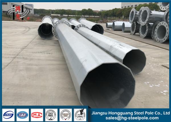 69kv Hot Dip Galvanized Steel Tubular Pole 50FT 55FT 60FT Octagonal Electric
