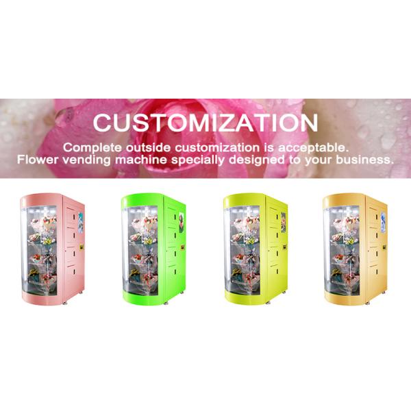 High-End Flower Vending Machine for Selling Bouquets with Transparent Glass Window and Cooling System Smart Vending