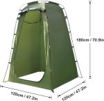 120*120*180CM Green Color Silver Coated Polyester Pop Up Privacy Tent Waterproof