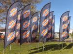 Seasonal 100% Polyester 12ft Custom Feather Flag Aluminium Fiberglass Pole