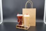 Custom Eco Friendly Disposable Paper Take Out Coffee Cup Drink Carriers 2 4 Pack