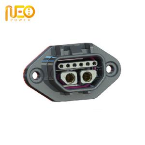 Wholesale 60A 2 Pole 6 Pin Power Signal Connectors Flange Right Angle Socket with Cable from china suppliers