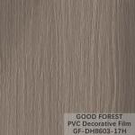Partition PVC Decorative Film 0.25mm - 0.60mm Thickness Dark Grey Color