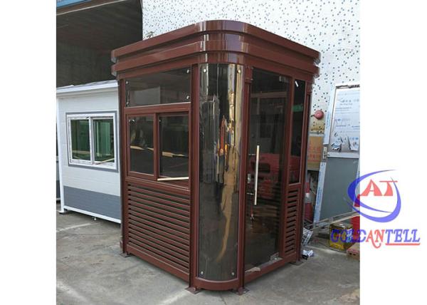 Red / White Color Security Sentry Box Single Person Guard House 15 Years