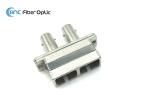 Duplex SC To ST Fiber Optic Adapters Female To Female Zinc Alloy Metal Housing