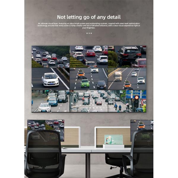 Factory 4K 75'' Big Size LCD Monitor with IPS Panel 1-Year Warranty and Text Animation Function for Surveillance Anti-explosion