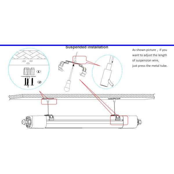 18W 36W 50W LED Explosion Proof Light IP66 Waterproof CCT Adjustable Tri Proof Fixture Linear Led Tube Light Bulb