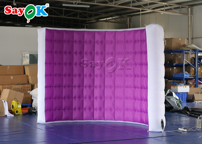Wedding Photo Booth Hire Purple Inflatable LED Air Pump Photo Booth For Advertising / Festival