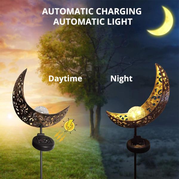 Outdoor Courtyard Solar LED Garden Lights Decoration Moon Sun Stars Waterproof Night Light