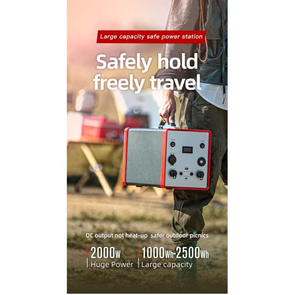 Portable Solar Generator 2000W 48V Lithium Camping Battery Pack