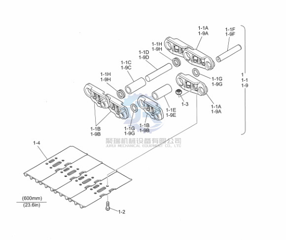 YN60D00071F1 Kobelco Shoe Assy For Sk200-8 Sk210-8 Excavator Parts