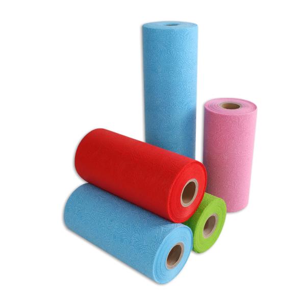 Pink Embossed Pp Non Woven Wrapping Paper Gift Packaging Material