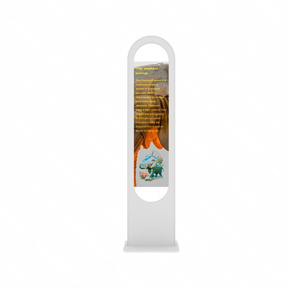 OLED transparent signage in corporate setting