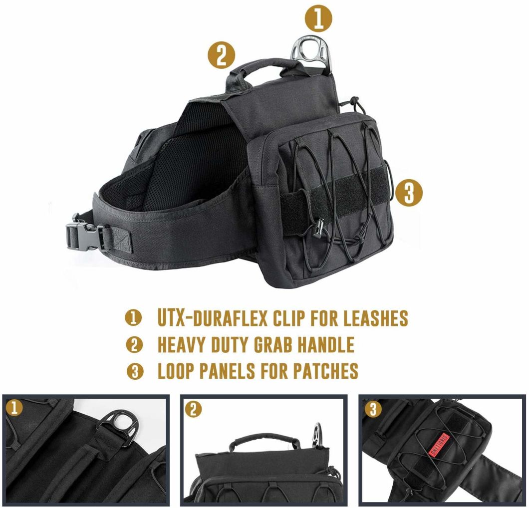 Hiking Gear 2 in 1 Detachable Saddle Bag Dog Backpack