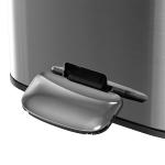 Rolling Cover Type Stainless Steel Soft Close Square Pedal Trash Bin Perfect for