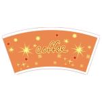 Printed PE Coated Paper Cup Fan Food Grade Eco Friendly Non Fluorescence