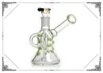 PHOENIX STAR 5MM Glass Water Bubbler 6.2 Inches With Dots Art On Glass