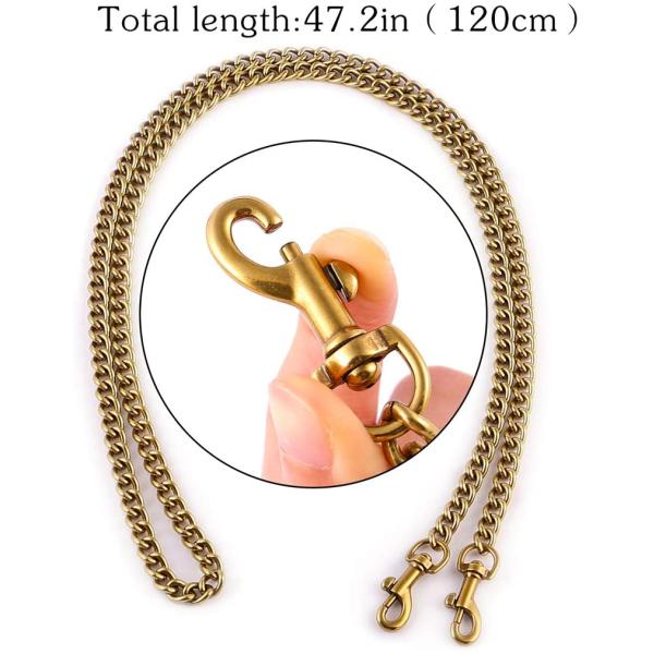 Premium Golden Chain Strap With Buckles For Women Purse Bag Strap Replacement Crossbody/Shoulder Bag Chain Strap
